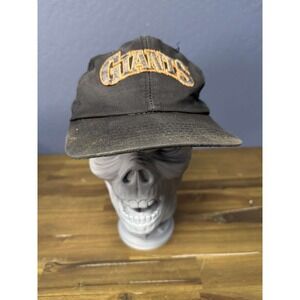 Vintage San Francisco Giants Black Snapback Hat Green Undervisor Cap